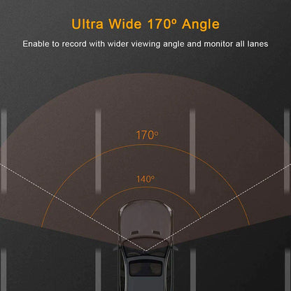 Touch Screen Dash Cam 4" 1080P Dual Lens Car DVR Recorder Front and Rear Camera